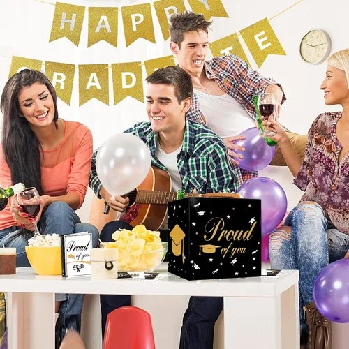 Vista 7 de Caja de tarjetas de graduación, decoraciones de fiesta de graduación 2026, cajas de tarjetas para graduación 2026, soporte para caja de graduación
