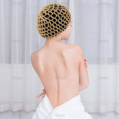 Vista 2 de AUEAR, Redes para el cabello para dormir, redecilla para dormir, gorro largo y recto, peluca rizada, protector de cabeza de malla para envolver