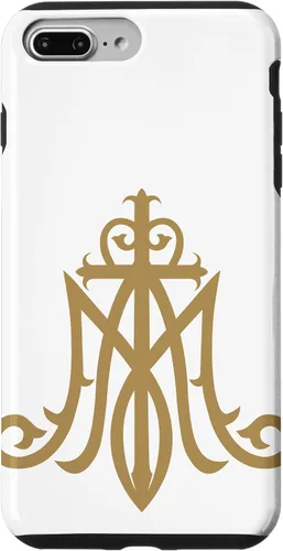 Vista 12 de Funda católica con monograma para iPhone 16 Virgin Mary Insignia Ave Maria