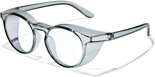 Vista 33 de Gafas de seguridad anti niebla para mujeres y hombres, TR90, lentes de bloqueo de luz azul, transparentes, antiarañazos, protección UV, marco
