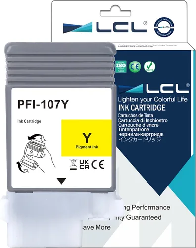 Vista 7 de LCL PFI-107 Cartucho de tinta negro de 4.4 fl oz de repuesto para Canon PFI-107 PFI-107BK PFI107BK para impresoras Canon ImagePROGRAF iPF670 iPF680