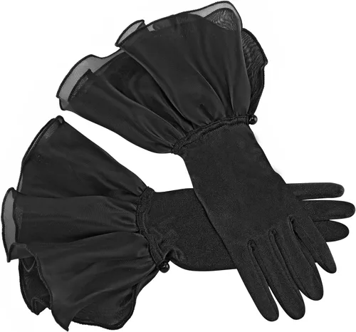 Vista 5 de Ayliss Guantes de boda para mujer, de satén, pétalos, ópera, fiesta de los años 20, para ocasiones especiales, vestido formal de baile o cosplay