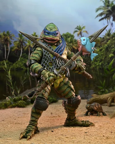 Vista 6 de Universal Monsters/Teenage Mutant Ninja Turtles - Figura de acción a escala de 7 pulgadas - Leonardo como la criatura