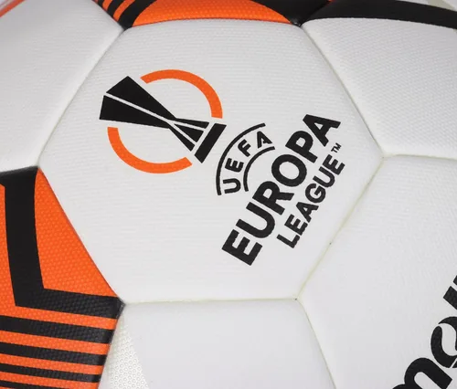 Vista 6 de Molten UEFA Europa League UEL - Balón de fútbol oficial UEL, color blanco/naranja/negro, modelo: 5000 'Match Ball', talla 5