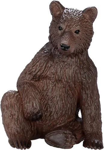 Vista 3 de MOJO - Grizzly Bear Cub Figura de juguete pintada a mano Colección North American Woodland Fiel a la vida y muy detallada Diseñado en Reino