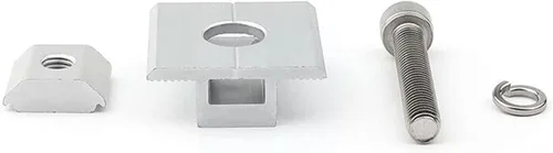 Vista 8 de Abrazaderas centrales de aluminio para panel solar, clips medios de montaje para panel solar, abrazadera central para panel solar, abrazadera