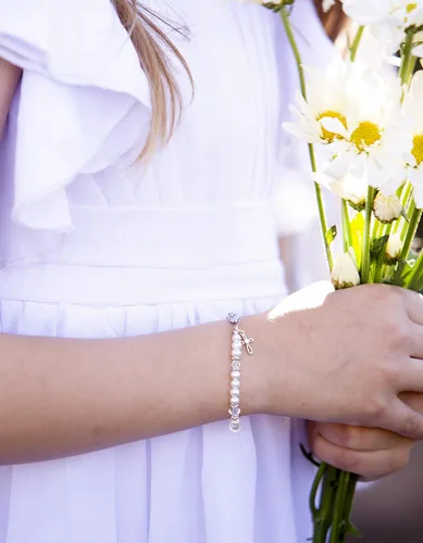 Vista 5 de Cherished Moments Baby to Bride Bracelet .925 Silver or 14K Gold-Plated plateado