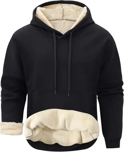 Vista 7 de Gihuo Sudadera de forro polar con cuello redondo y forro polar para hombre 02 Ejército