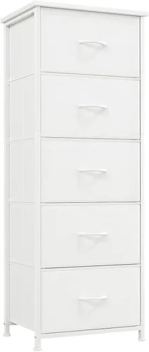 Vista 9 de Somdot - Cómoda para dormitorio con 3 cajones, organizador de almacenamiento con cajones de tela con contenedores de tela removibles para armario