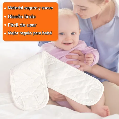 Vista 4 de Liitrton 10 PCS White Cotton Baby Belly Button Band for 0-12 Months 10 piezas: Blanco Clásico