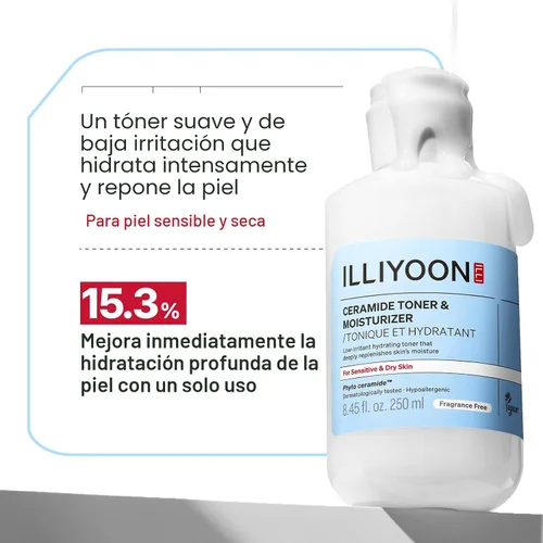 Vista 3 de Illiyoon Ceramide ATO - Tónico hidratante lechoso Esencia lechosa ligera, tóner facial hidratante 2 en 1 para piel seca y sensible, reparación