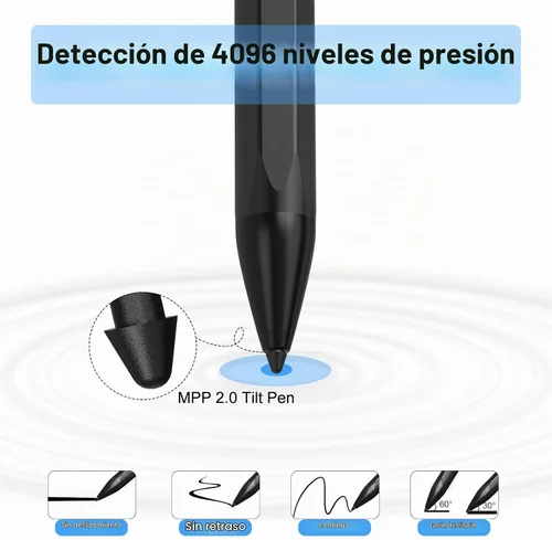 Vista 3 de ASUS - Lápiz óptico para transformador/Vivobook Flip/portátil, pantalla táctil, recargable, sensibilidad a la presión 4096, protocolo Microsoft MPP