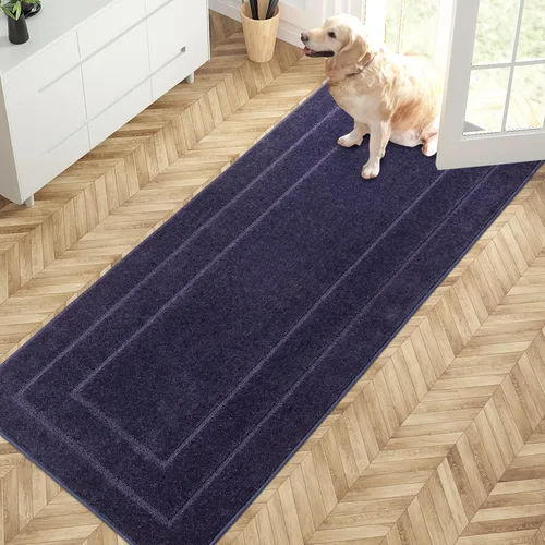 Vista 18 de PURRUGS Tapete para puerta que atrapa la suciedad, 20 x 31.5 pulgadas, antideslizante, lavable a máquina, tapete de entrada para perro, tapete