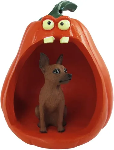 Vista 94 de Conversation Concepts Figura de Corgi galés de Halloween y calabaza Welsh Corgi Pembroke