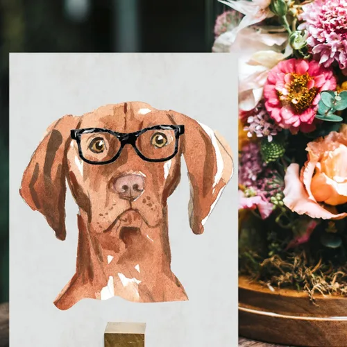 Vista 63 de Andaz Press Póster impreso para pared de perro, 8.5 x 11 pulgadas, Bulldog inglés con gafas negras, 1 paquete, regalo de cumpleaños de Navidad, sin