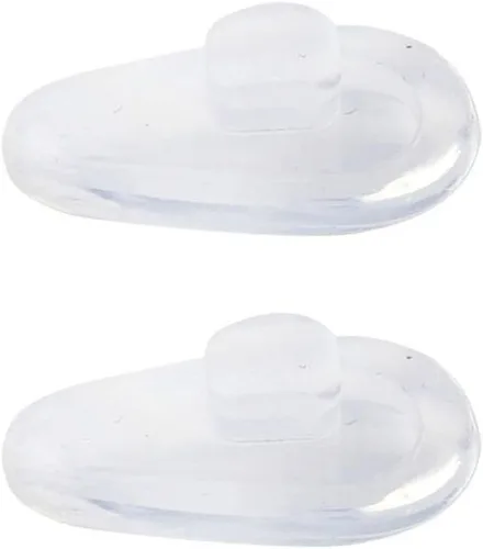Vista 3 de Generic Almohadilla de nariz de silicona elíptica suave para gafas, transparente, 5 pares