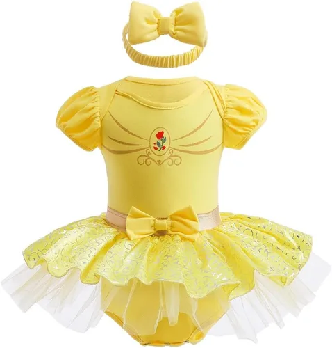 Vista 36 de Disfraz de princesa de Navidad para niñas, sirena, Bella, Sofía, para Halloween o cumpleaños, mameluco de tutú con diadema