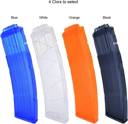 Vista 5 de pinzas para cartuchos de carga rápida, 4 unidades, 12 dardos para Nerf n-Strike Elite Blaster (naranja)