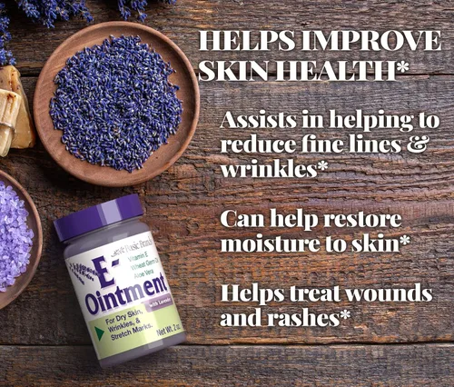 Vista 2 de Basic Brands - Ungüento de vitamina E con lavanda - 2oz - Mejora de la humedad - Paquete de 2