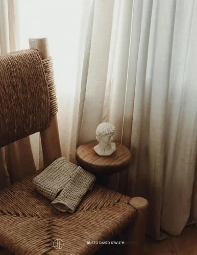 Vista 2 de LAWA - Vela de busto de David, vela perfumada de cera de soja hecha a mano, elegante vela estética, regalo de inauguración de la casa, idea de Blanco