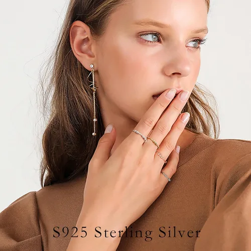 Vista 2 de Anillo de ansiedad para mujer, plata de ley S925, anillo giratorio para ansiedad, anillo de ansiedad con cuentas, anillo giratorio para aliviar