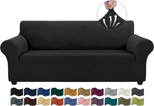 Vista 38 de Asnomy Fundas de sofá para sofá de 2 cojines, fundas elásticas para sofá biplaza, protector de mascotas, fundas de muebles para perros y gatos, tela