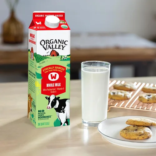 Vista 4 de Organic Valley Leche entera orgánica, 32 oz