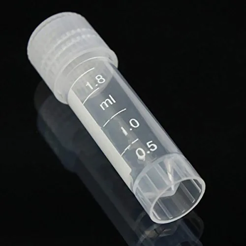 Vista 5 de CynKen Tubo criogénico criogénico de plástico graduado de 20pcs 0.1 fl oz con tapa