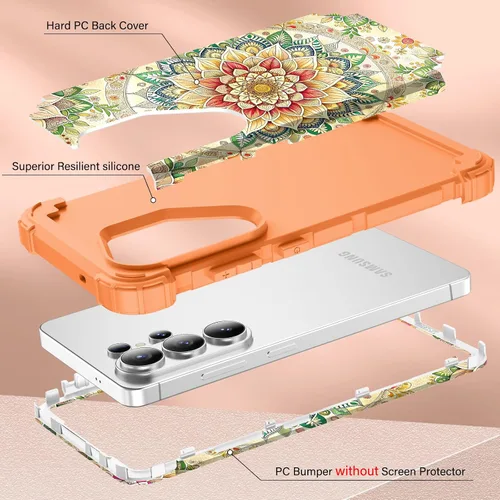 Vista 4 de Hocase Funda para Samsung Galaxy S26 Ultra, mandala beige
