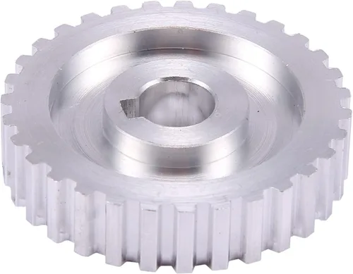 Vista 2 de 2 piezas de polea sincrónica de metal, rueda de transmisión de correa de motor S Cj0618, mini engranajes de torno de metal, engranajes de máquina