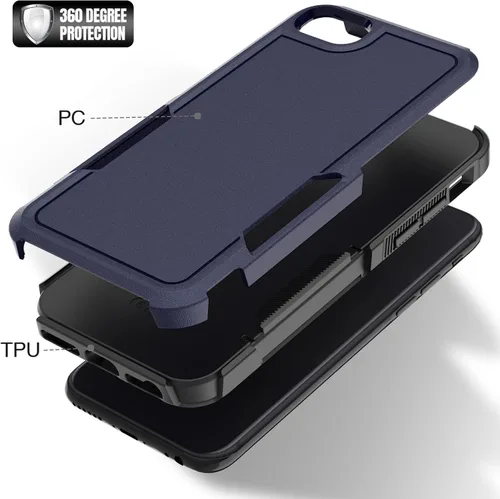 Vista 413 de Jeylly Funda para iPhone SE/Funda para iPhone 5S, Exterior de Plástico Duro que Absorbe Golpes + Interior de Silicona de Goma Defensor contra