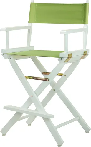Vista 111 de Casual Home - Silla de director de 18 in, marco negro, lona negra, altura clásica Marco negro - Madera maciza