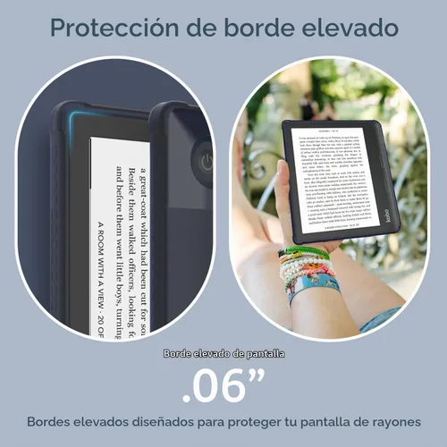 Vista 4 de TUDIA SKN - Funda diseñada para Kobo Libra 2 de 7 pulgadas, no compatible con la versión color 2024, a prueba de golpes, delgada