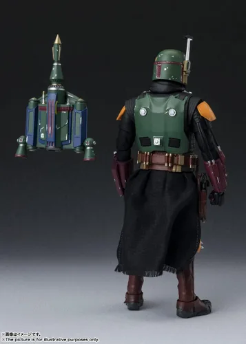 Vista 6 de S.H. Figuarts Boba Fett (Star Wars: El libro de Boba Fett) Aprox. 6.1 pulgadas (6.102 in), AVS, PVC y tela, figura de acción prepintada