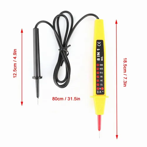 Vista 3 de Detector de voltaje 8 en 1 probador de voltaje pluma AC DC 6 a 380V multifuncional coche instrumento eléctrico probador detector con indicador
