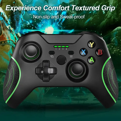 Vista 2 de Control inalámbrico para Xbox One, PC Gamepad con adaptador inalámbrico de 2.4 GHZ compatible con Xbox OneOne SOne XWindows 7810