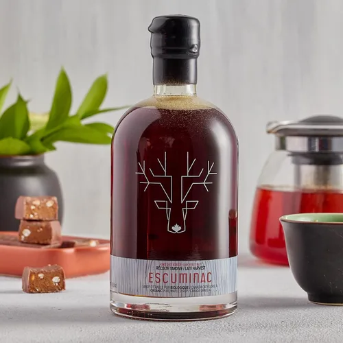 Vista 4 de Escuminac jarabe de arce – Orgánico puro canadiense, grado A, perfecto para panqueques, postres y bebidas