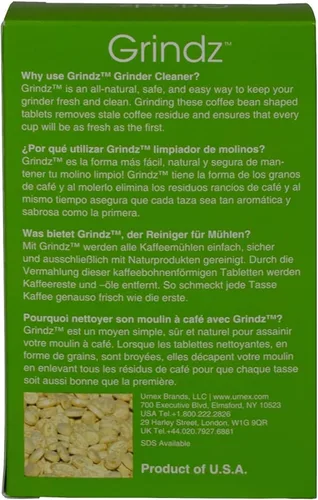 Vista 2 de Urnex Grindz - Tabletas de limpieza para molinillo de café profesional, 3 paquetes de un solo uso