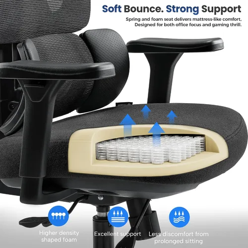 Vista 6 de EUREKA ERGONOMIC Typhon - Silla ergonómica de oficina, sillas de escritorio de oficina en casa, sillas de juegos para adultos, silla de oficina
