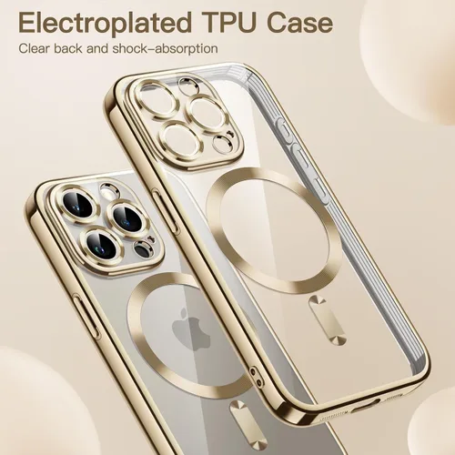 Vista 3 de JETech Funda magnética para iPhone 15 Pro Max de 6.7 pulgadas, protección completa de lente de cámara, compatible con carga inalámbrica MagSafe
