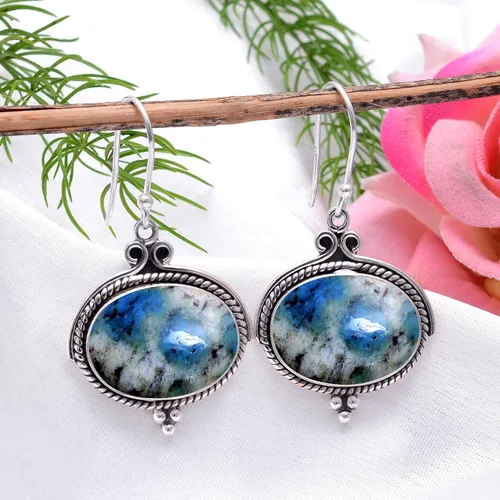 Vista 5 de Veracity Jewelry - Aretes de plata de ley con piedras preciosas para mujeres y niñas, regalo para su cumpleaños, aniversario, esposa, mamá, novia