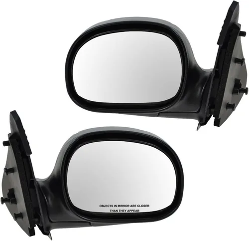 Vista 134 de TRQ Conjunto de 2 piezas de espejo lateral para conductor y pasajero, ajuste eléctrico, sin calefacción, sin memoria, color negro, compatible