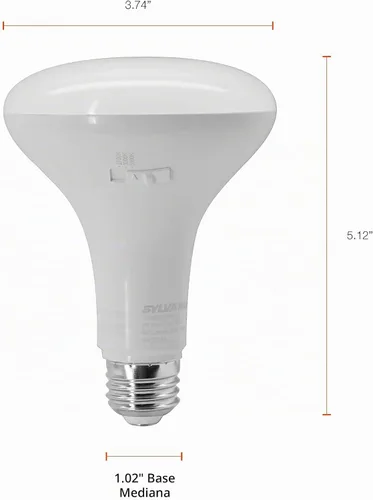 Vista 6 de Sylvania - Bombilla led BR30, 65 W: 8 W, 3 CCT select (2700 K/3000 K/5000 K), 13 años, regulable, 650 lúmenes, Energy Star, paquete de 2 (41382)