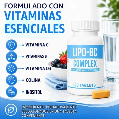 Vista 4 de Legere Lipo-BC B-Complex Pastillas Lipotrópicas, 120 Tabletas