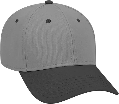 Vista 31 de Ashen Fane Gorra de béisbol básica de sarga de algodón superior de perfil bajo estructurado de 6 paneles