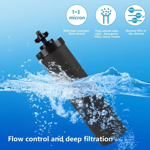 Vista 8 de Filtro de agua de repuesto con infusión de plata para sistema de filtros de bloque de carbono negro Berkey® BB9-2®, compatible con elementos