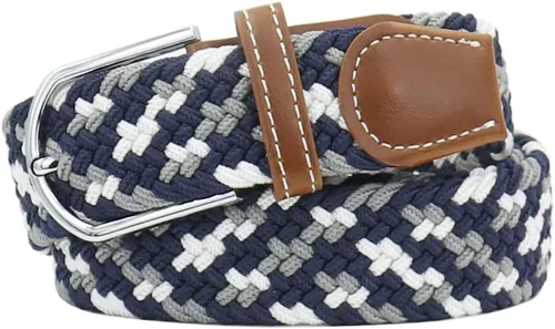 Vista 11 de Mixed Color Woven Stretch Braided Belts for Men and Women Fashion Elastic Belts