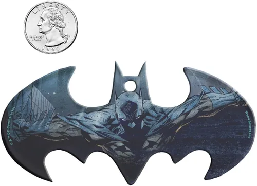 Vista 4 de DC Comics – Batman – Capa y capucha – Accesorio de impresión acrílica colgante en forma de murciélago – Perfecto para regalar o coleccionar