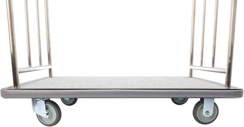 Vista 4 de Carrito de equipaje, 800 lb, ruedas Acero inoxidable cepillado