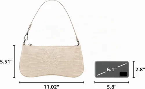 Vista 3 de JW PEI Bolso de hombro Eva para mujer Beige